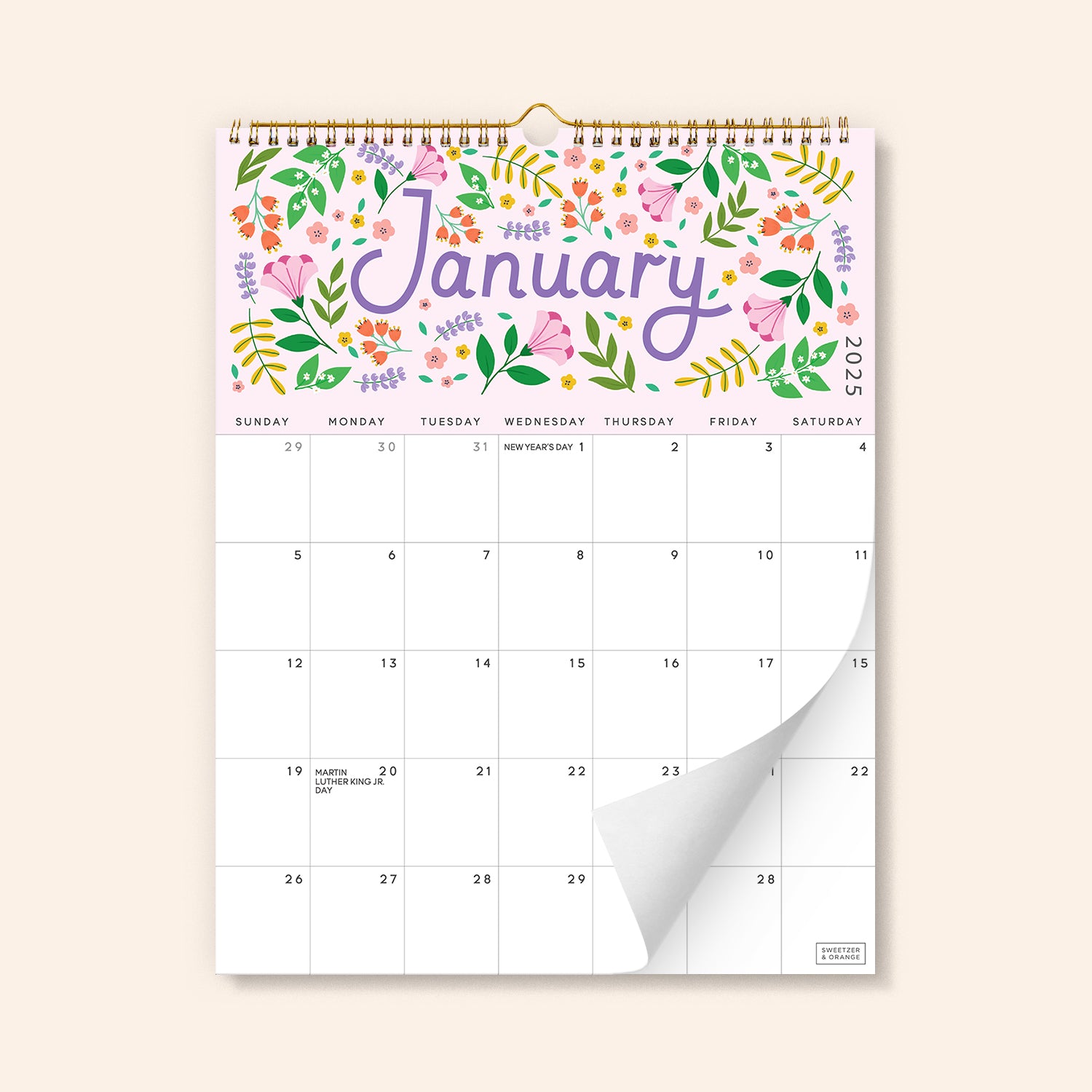 Five Color Wall Calendar