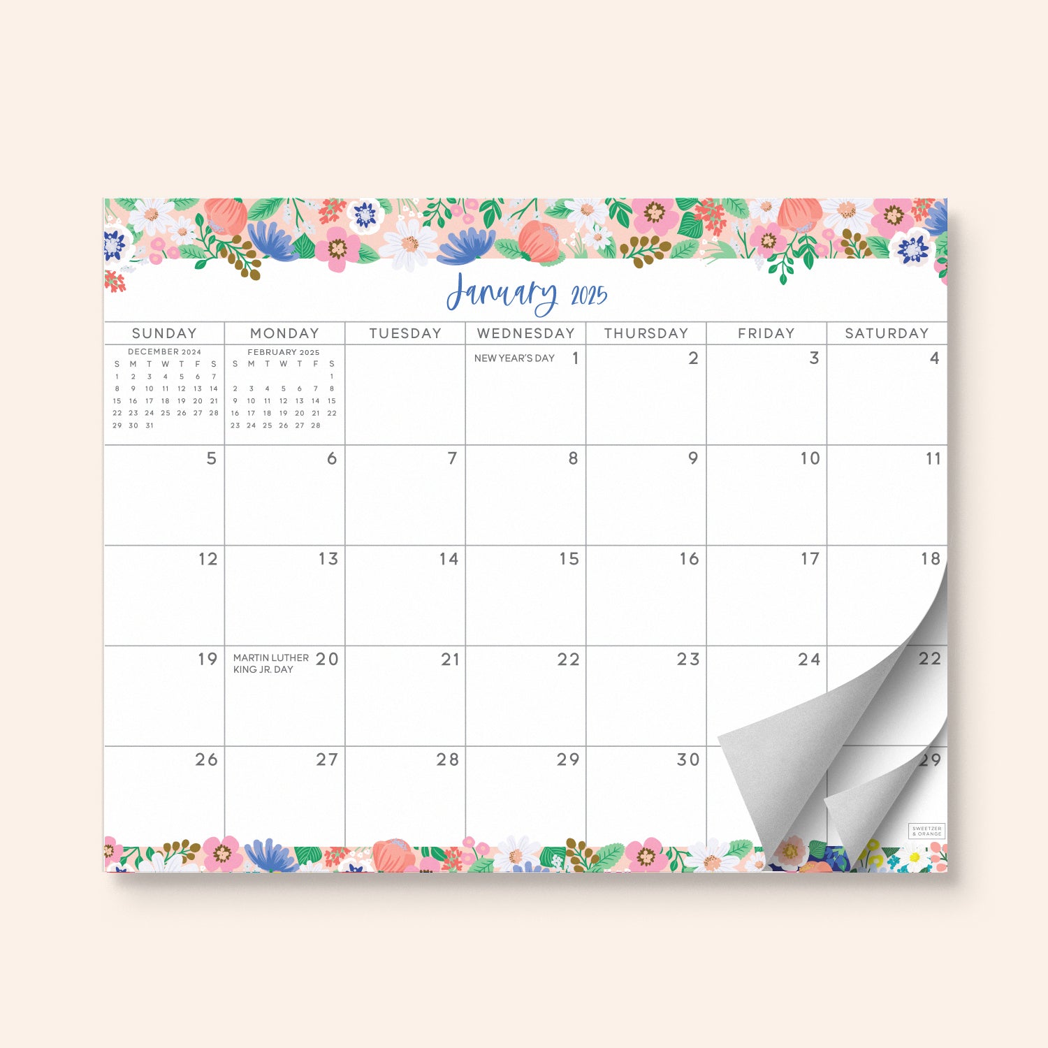 Floral Refrigerator Calendar