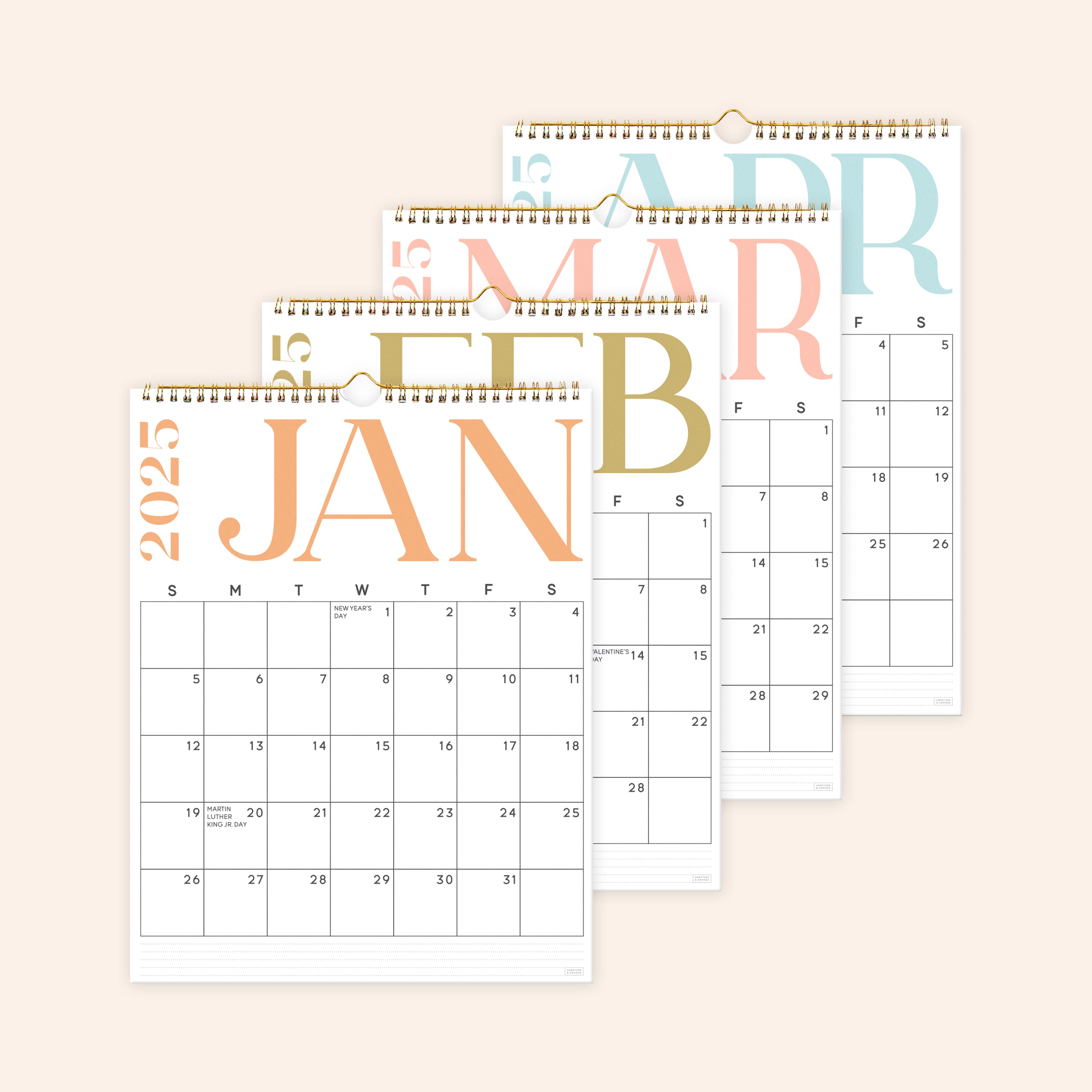 Modern Vertical Wall Calendar