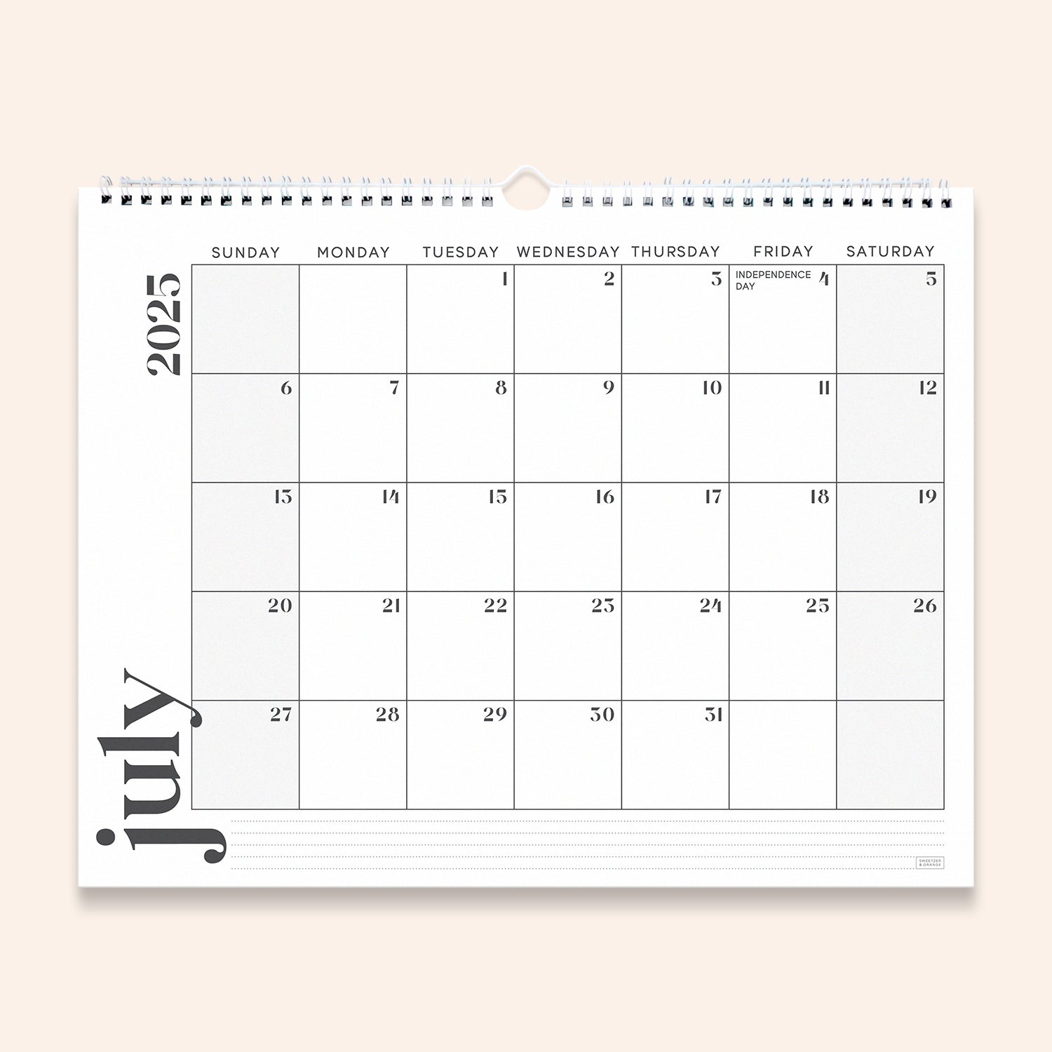 Modern Minimal Wall Calendar