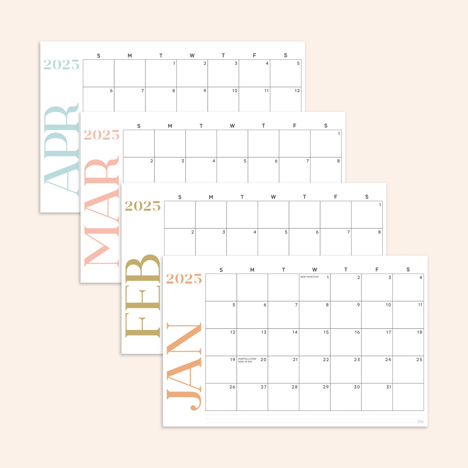 Modern Desk Calendar