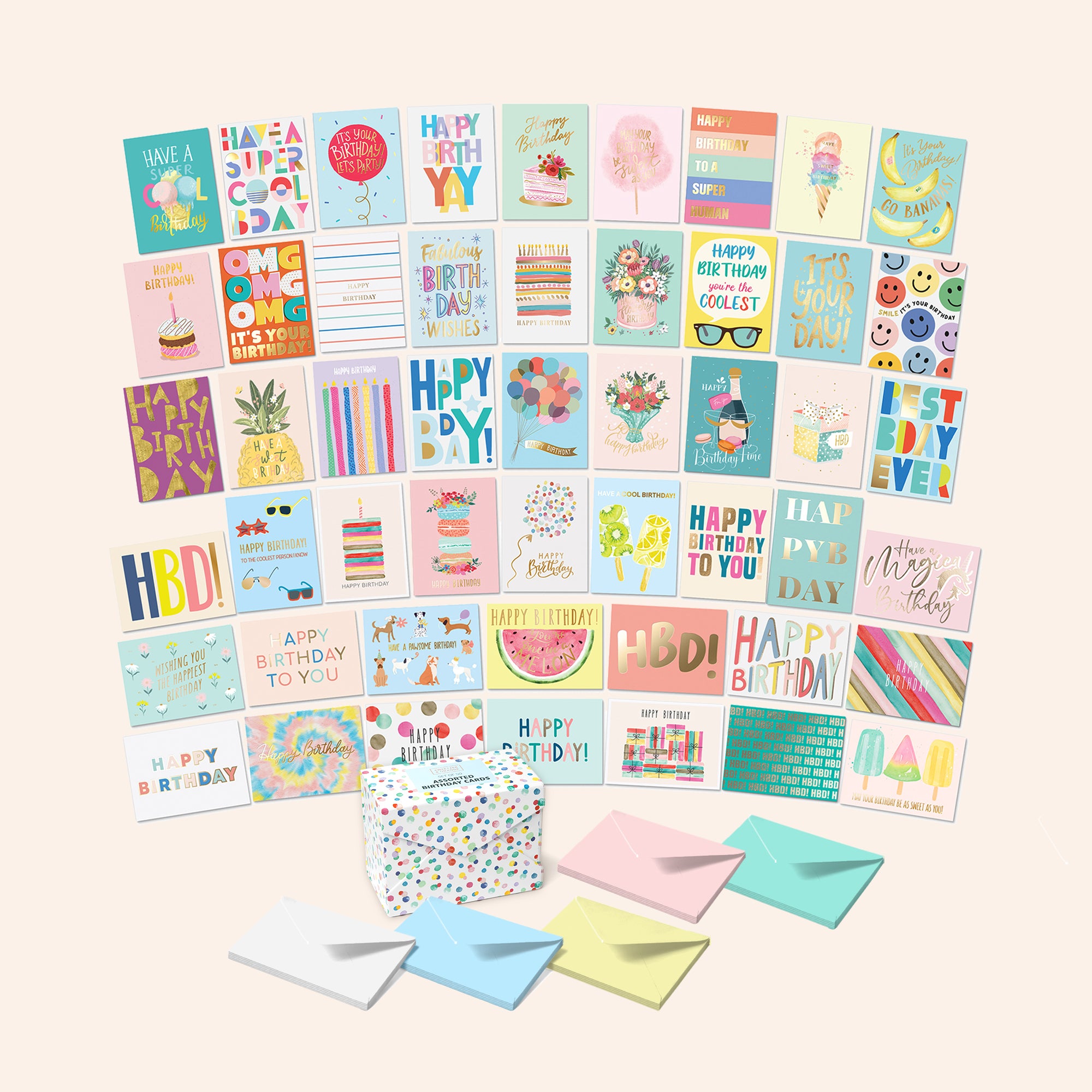 Birthday Card Assortment | Set of 50