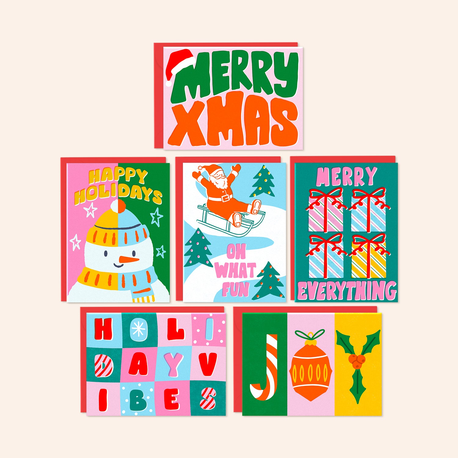 Neon Christmas Cards