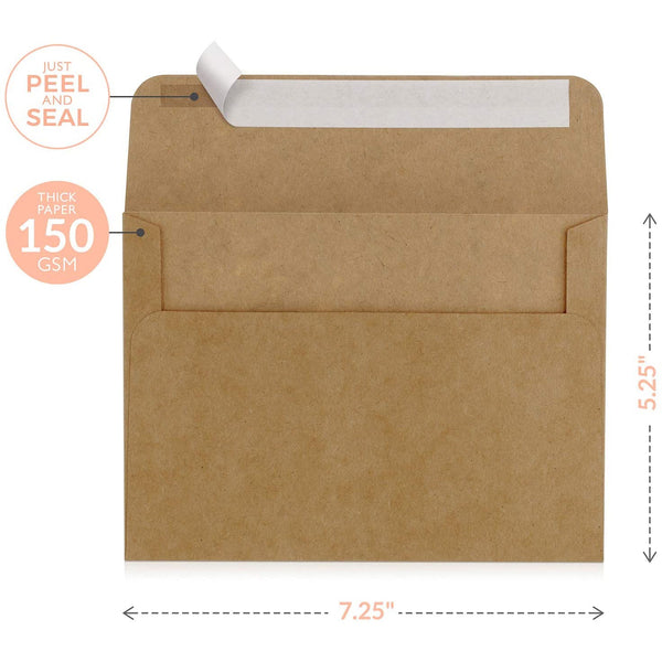 Kraft A7 Envelopes | Set 100 – Sweetzer & Orange