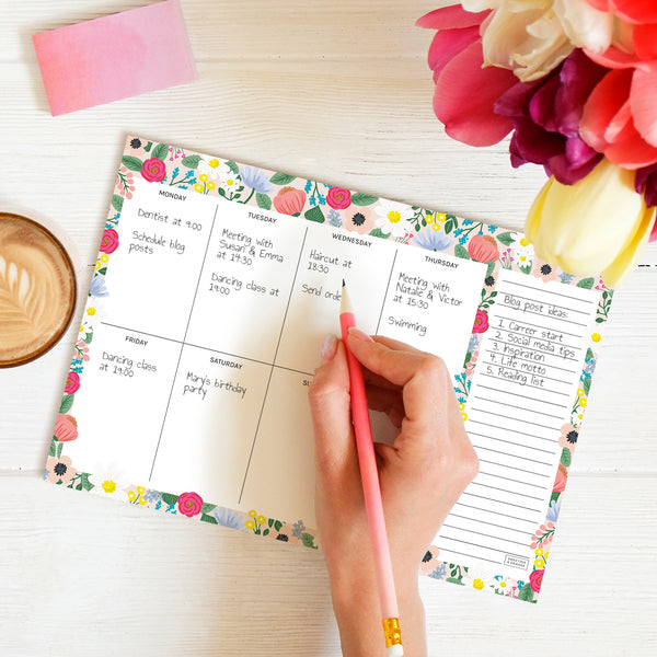 Flower and leaves Border Stickers for bullet journal and planners