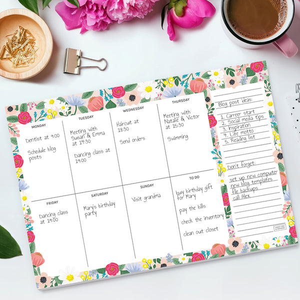 Flower and leaves Border Stickers for bullet journal and planners